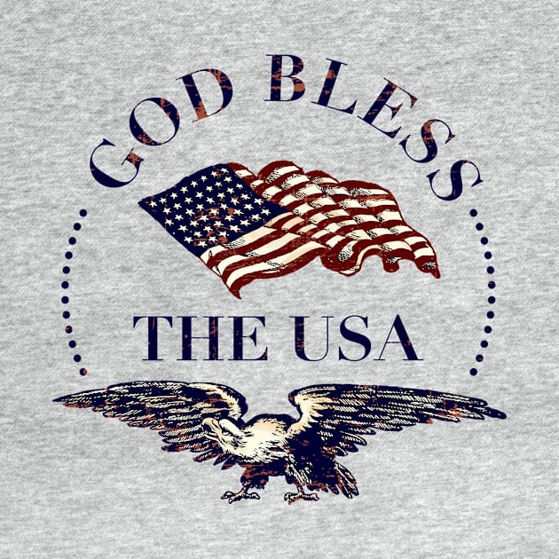 God Bless America Vintage by AntiqueImages